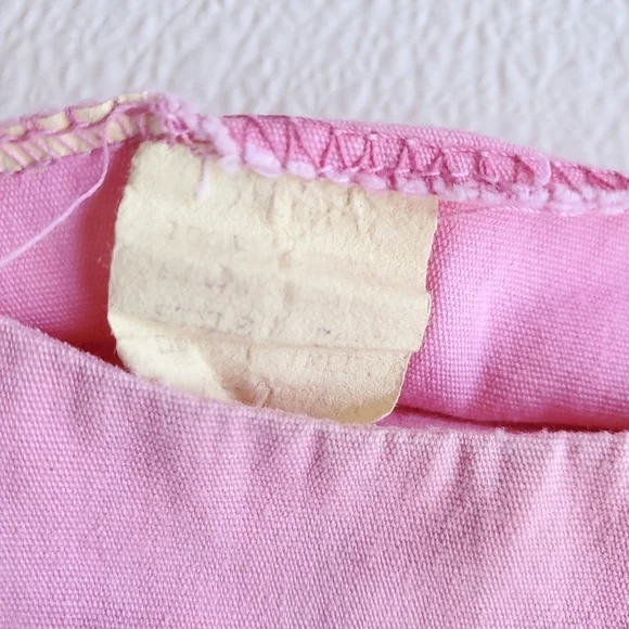 Vintage 2 Piece Top & Bottom Outfit Pink Dutch Girl Baby 12 Months  - Picture 5 of 7